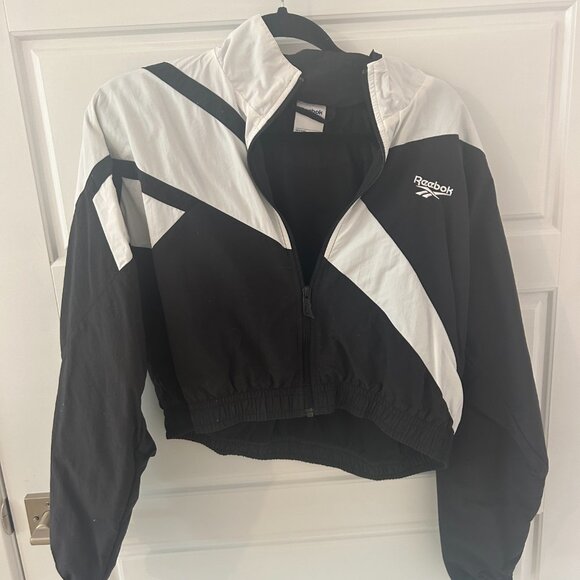 REEBOK CLASSICS Black & White Paneled Track Jacket - Picture 3 of 3
